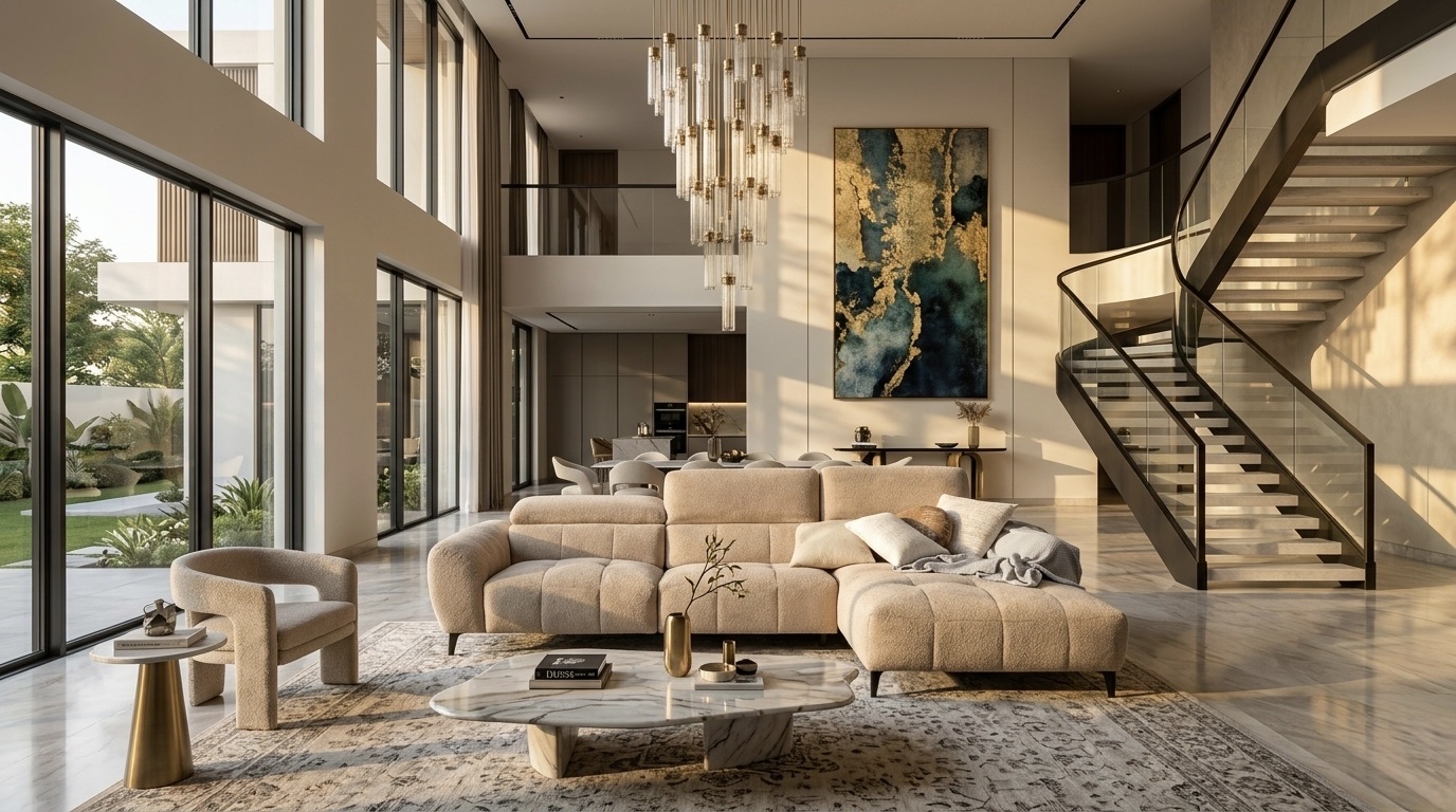 Luxury living room interior by Furniversal